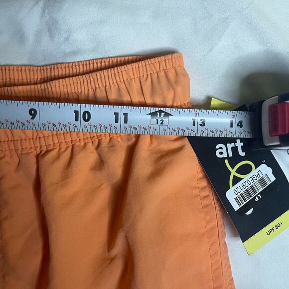 Art class mid-thigh length orange Size L (10/12). Made in Vietnam. 100% Nylon. - Picture 4 of 7